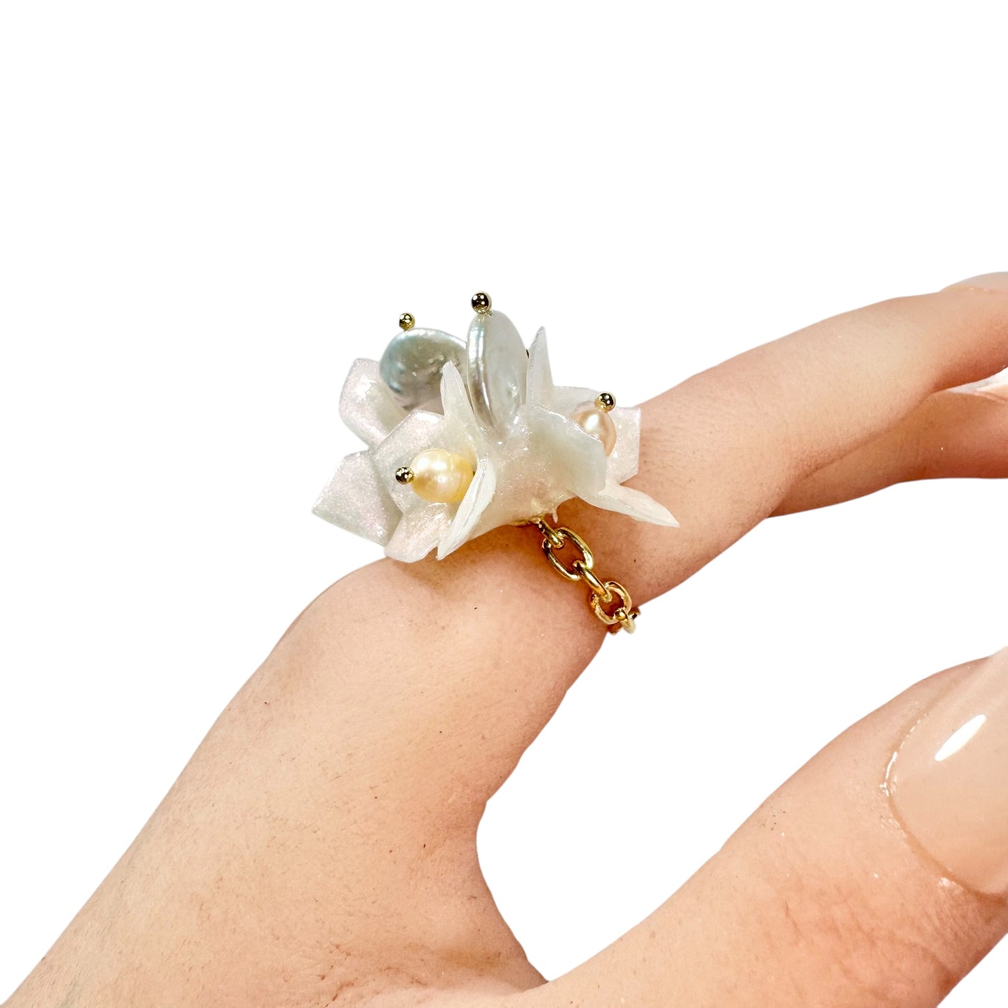 Lilac Fantasy Ring - Pearl White -