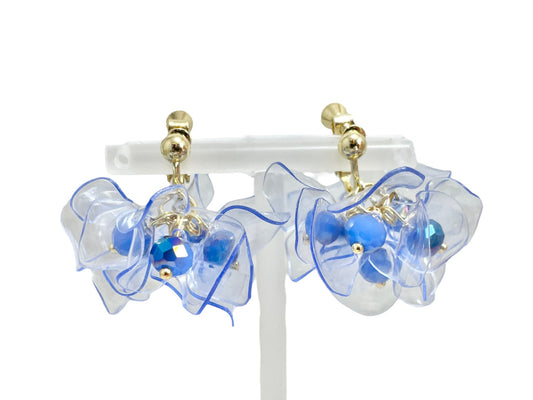 Upcycled earrings - bell flowers - 14KGF