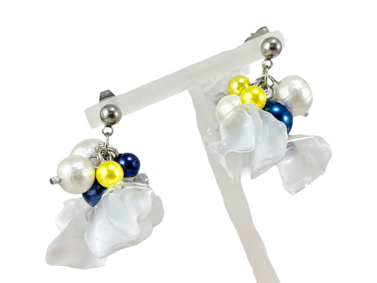 Upcycled earrings - poppy -