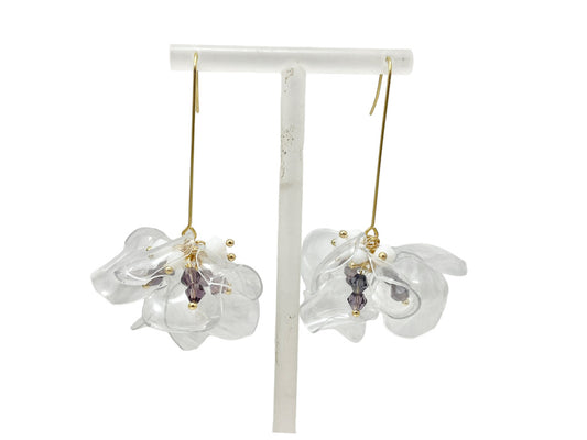 Upcycled earrings - bell flowers -