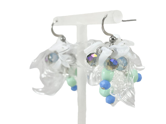 Upcycled earrings - jelly fish-