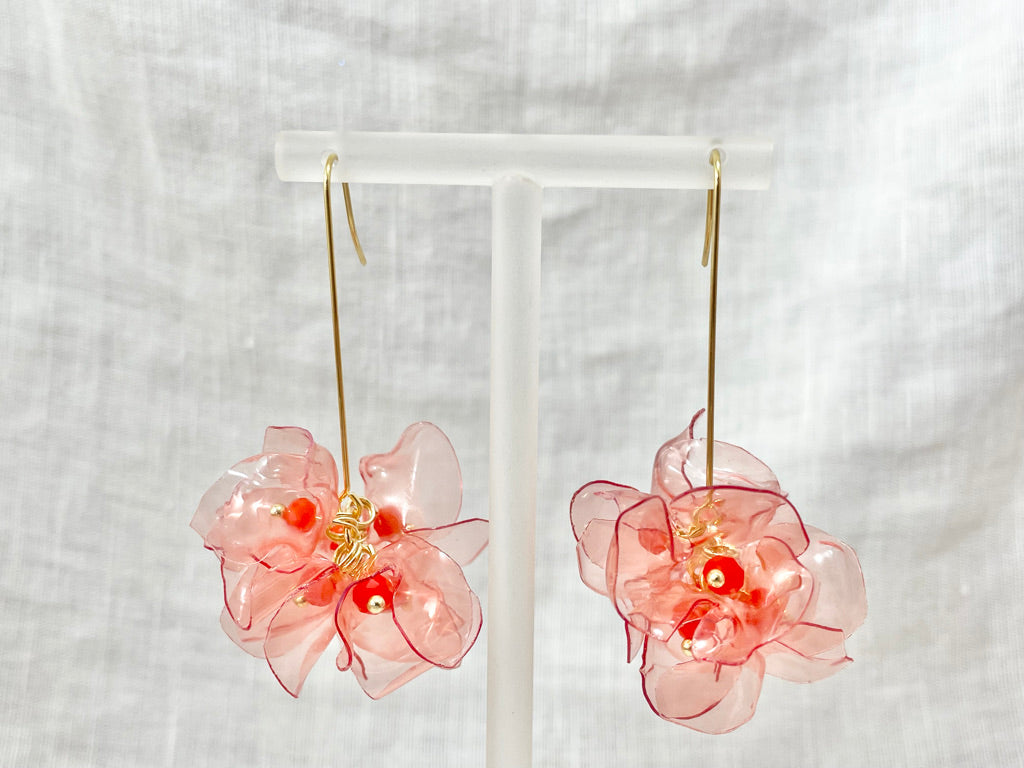 Upcycled earrings - bell flowers -