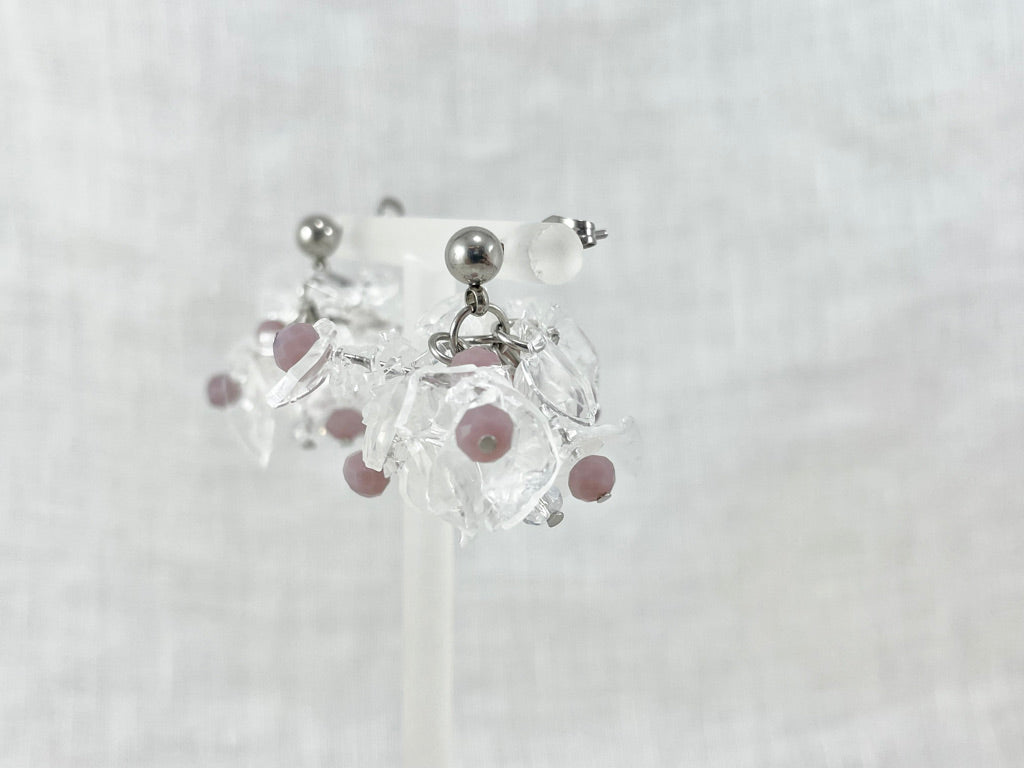 Upcycled earrings - polka dots -