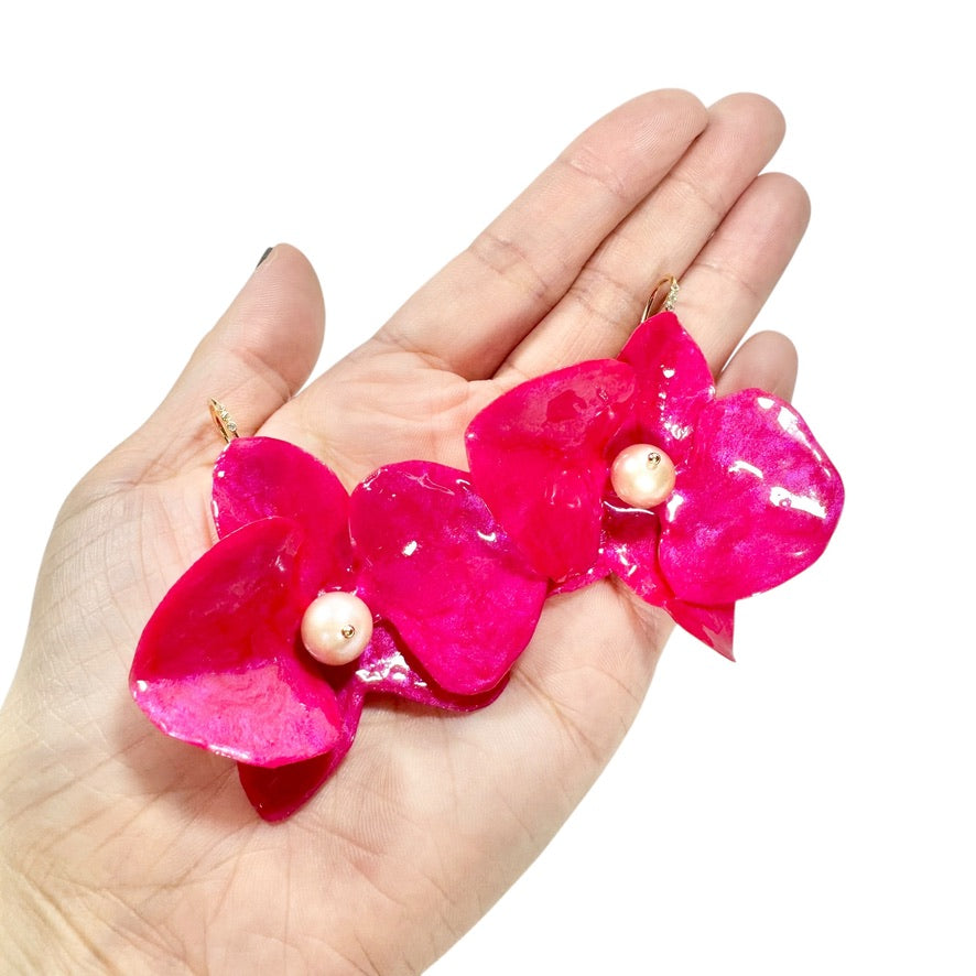 Eternal Orchid Earrings - Petals Of Passion -