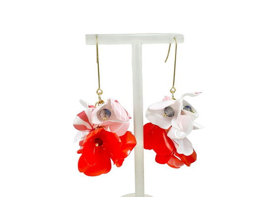 Upcycled earrings - Hibiscus -
