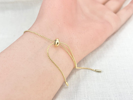 Upcycled bracelet - gold flower -