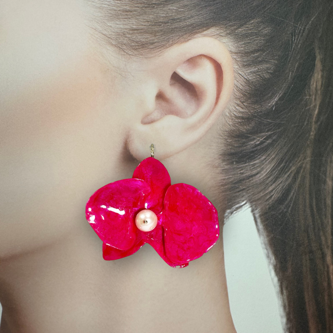 Eternal Orchid Earrings - Petals Of Passion -