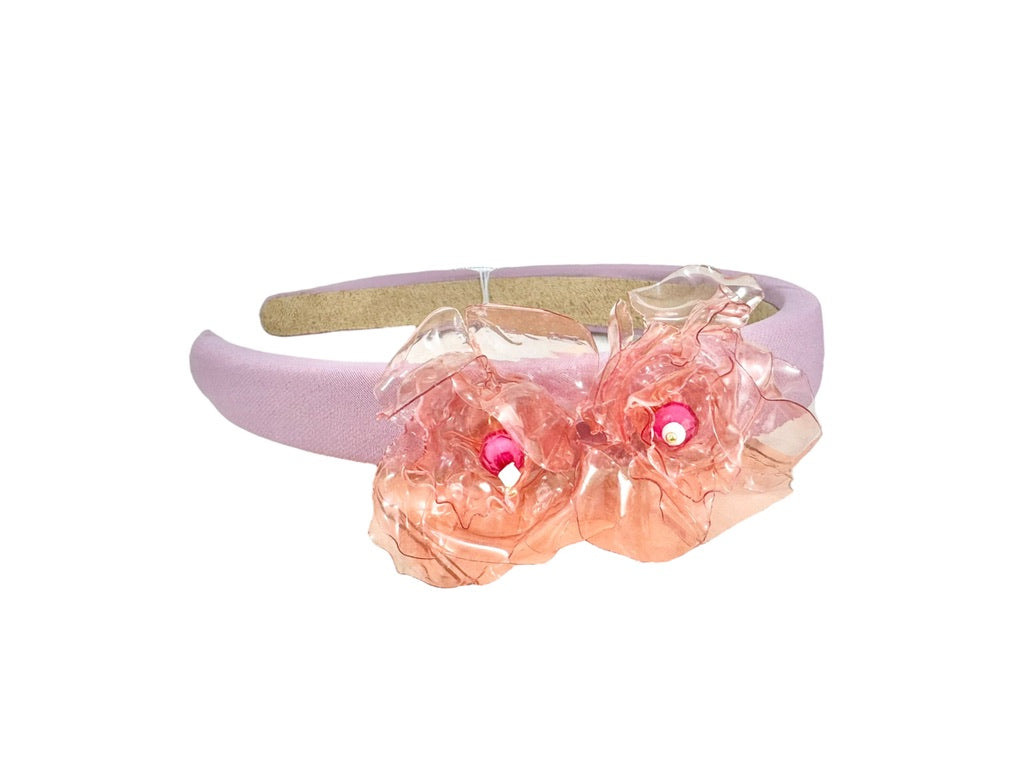 Upcycled Headband -rose-