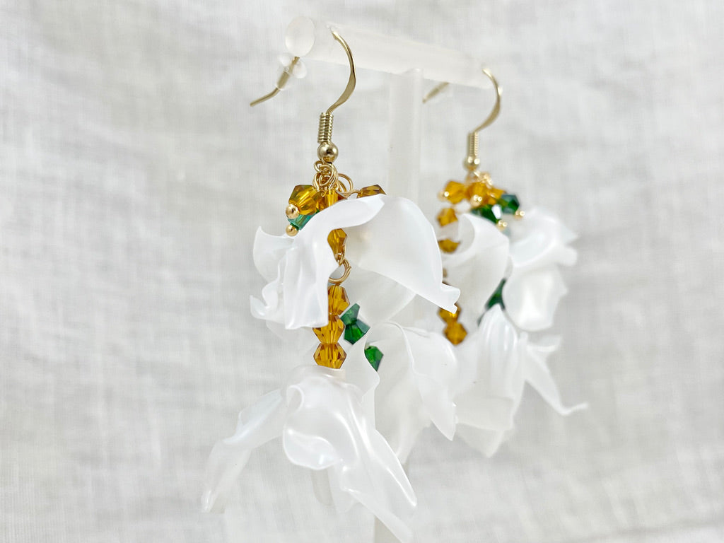 Upcycled earrings -frills - 14KGF