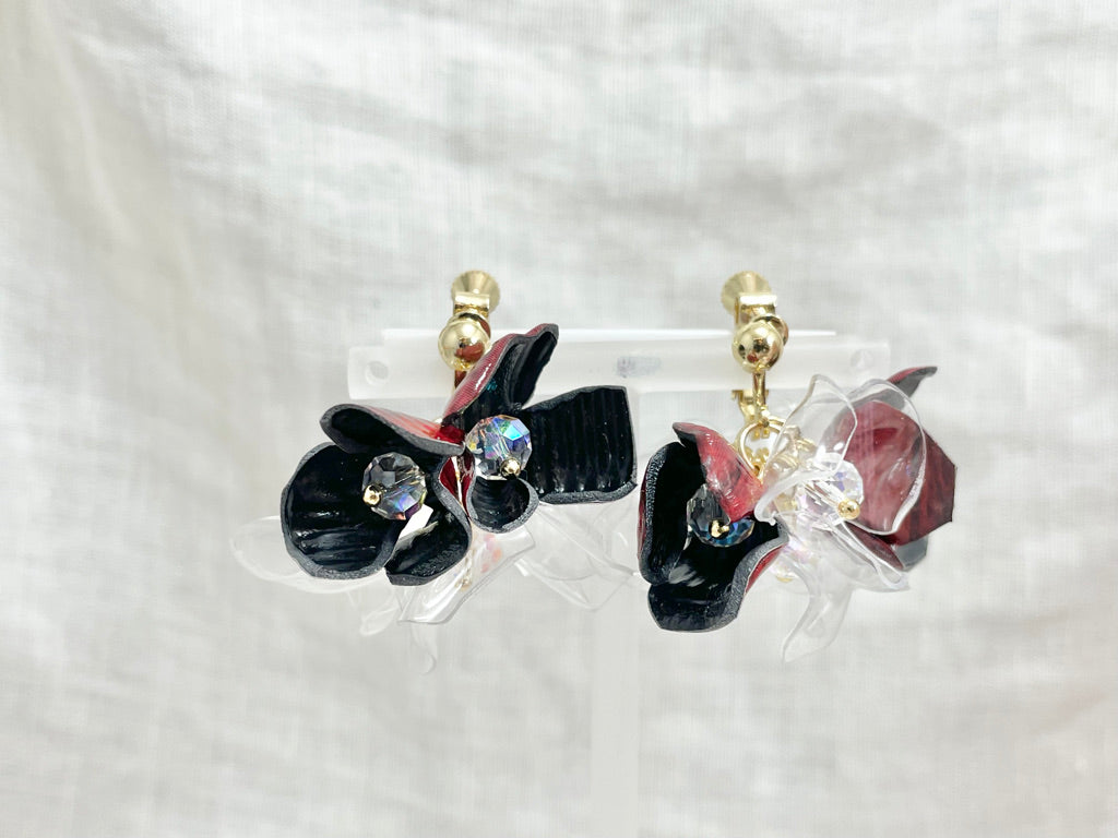 Upcycled earrings - bell flowers - 14KGF