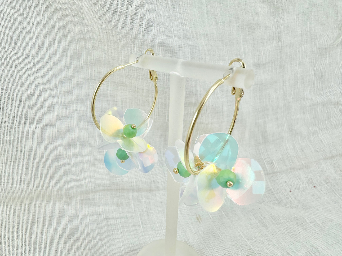 Upcycled earrings - aurora -