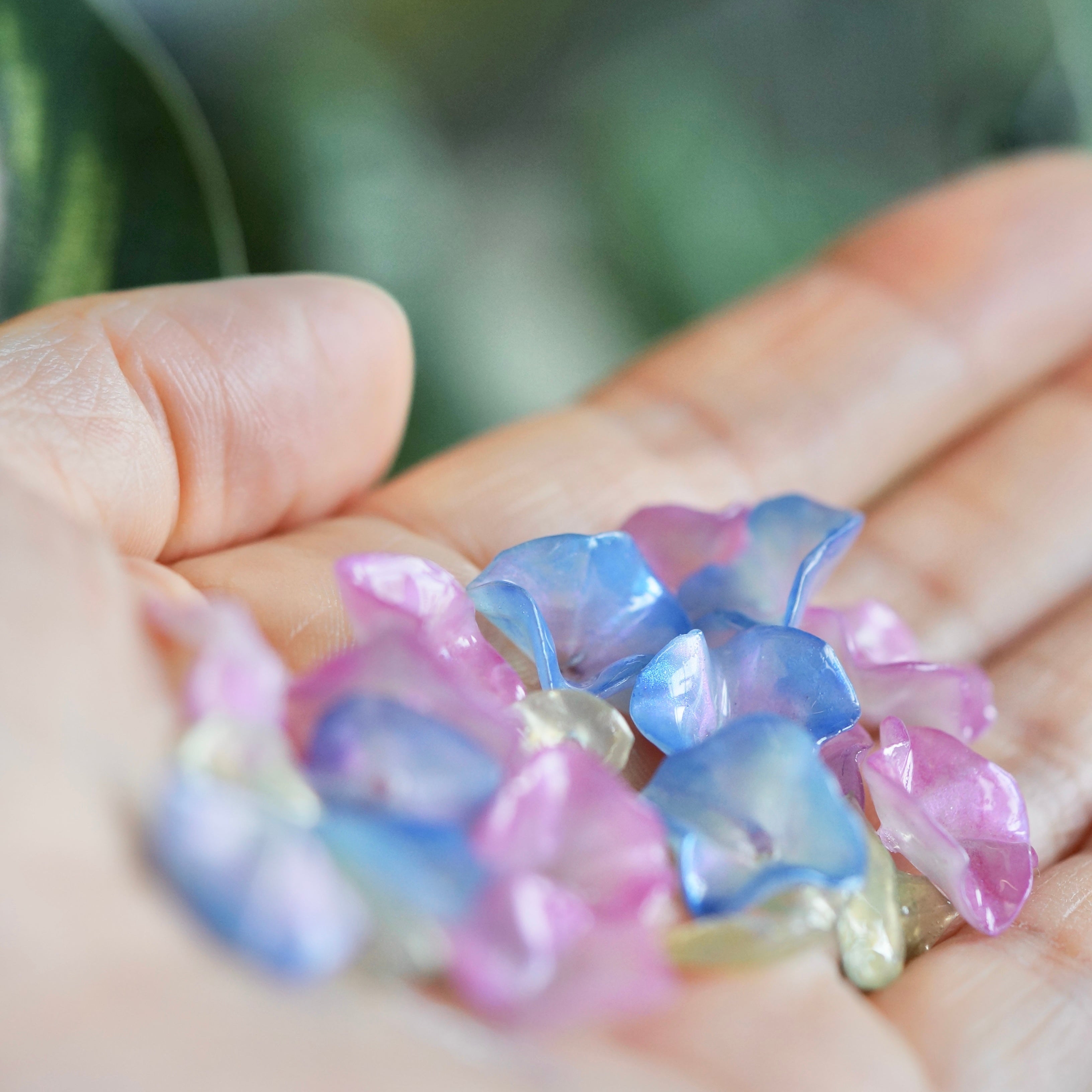 Morning Glory Earrings -Navy