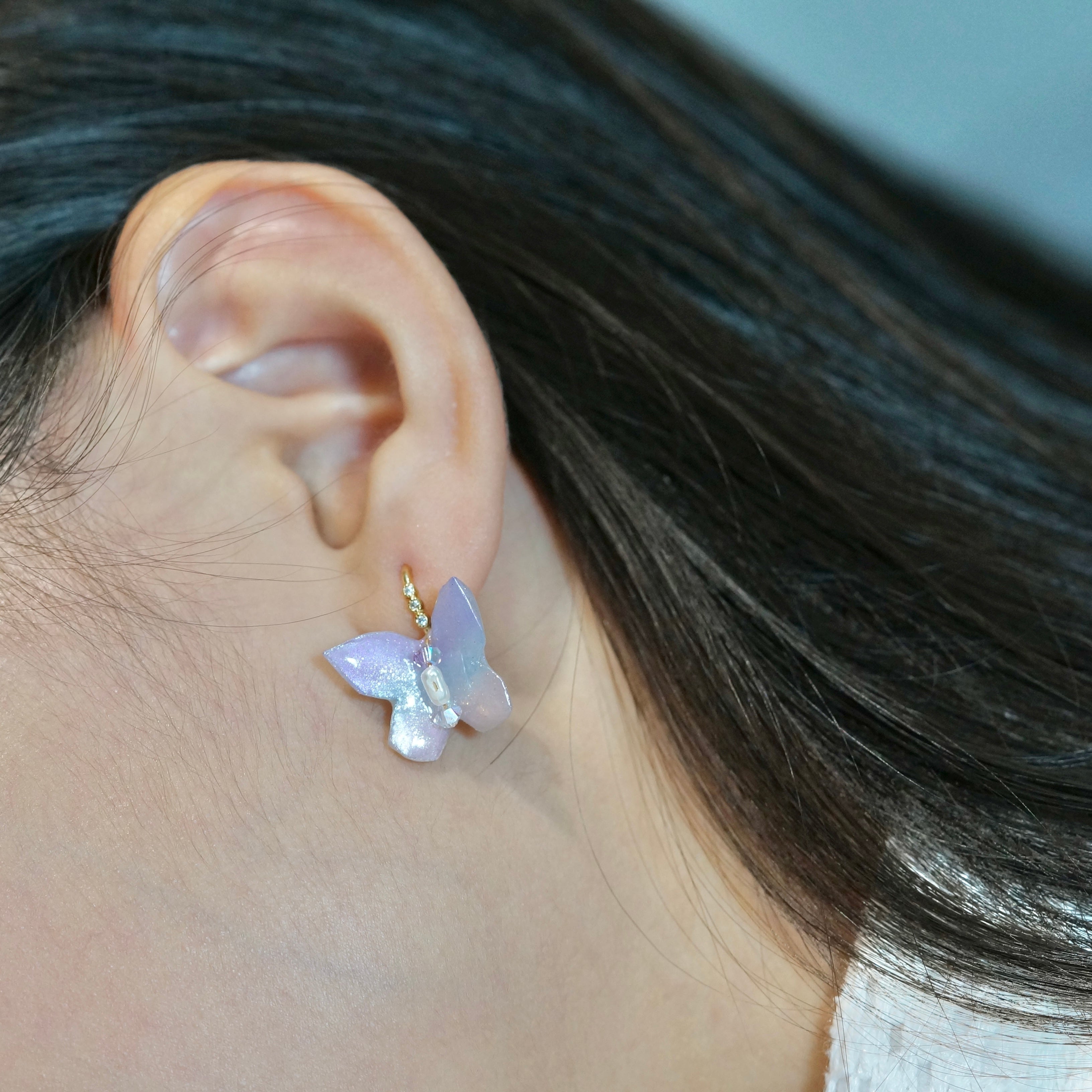 Aurora Morpho Butterfly Earrings