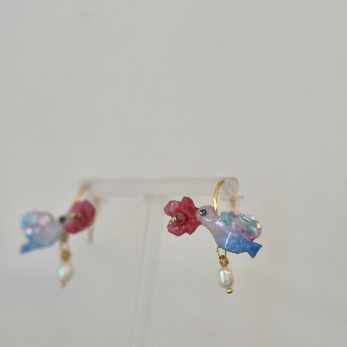 Blue Jay Bird Earrings
