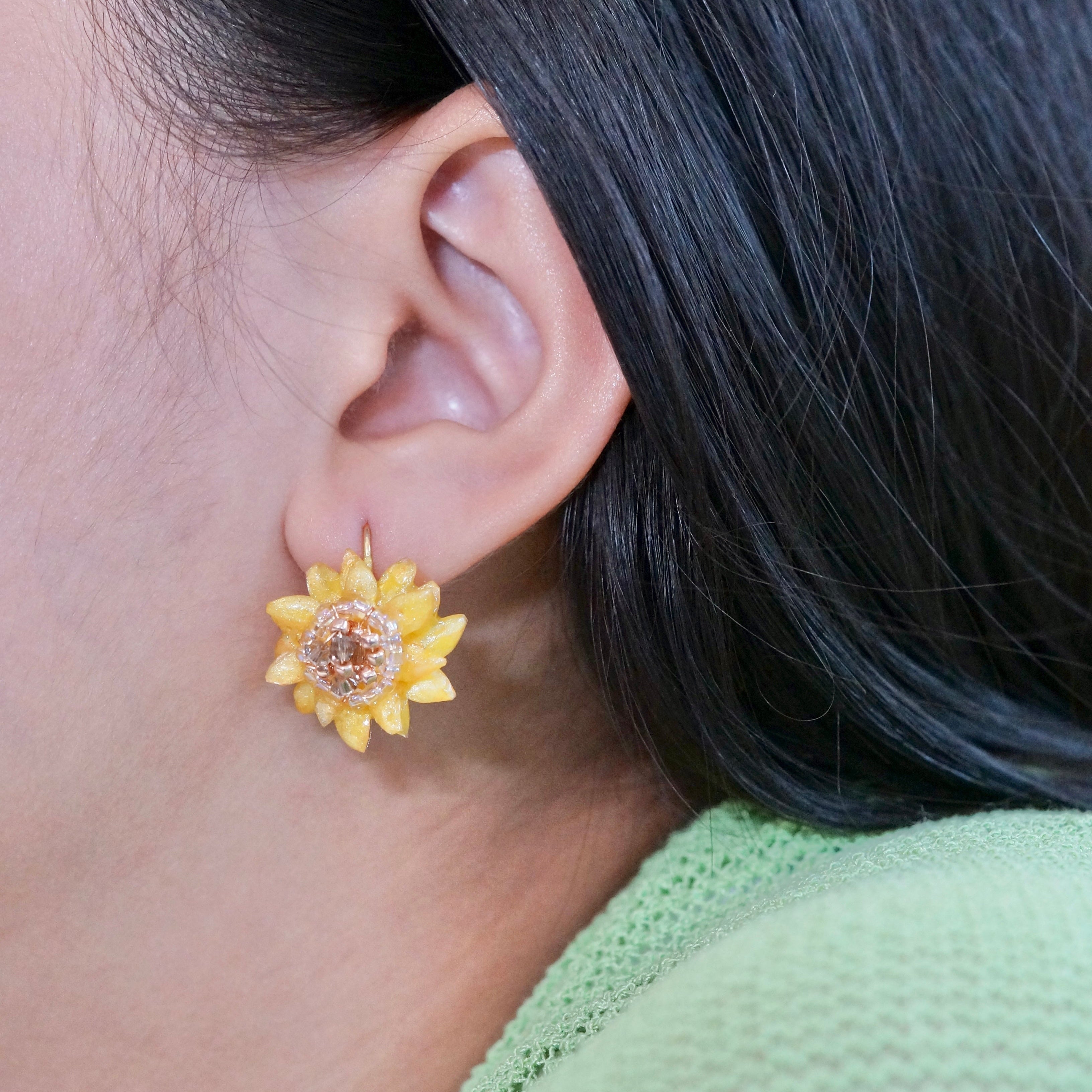 Sunny Sunflower Earrings