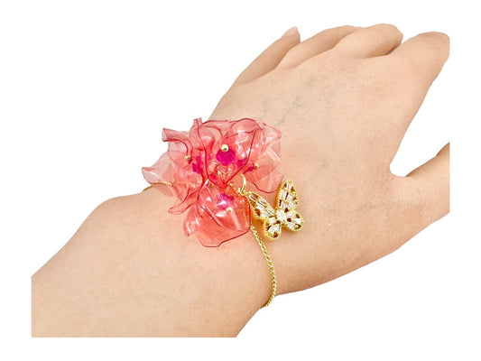 Upcycled bracelet - Strawberry -