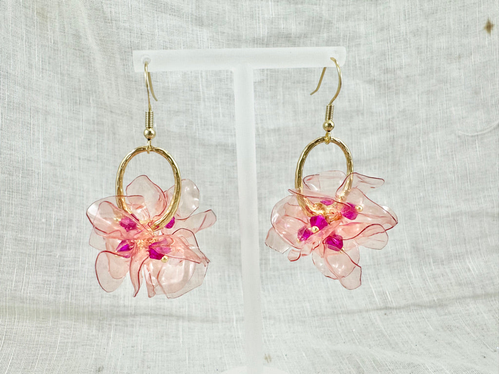 Upcycled earrings - Strawberry - 14KGF