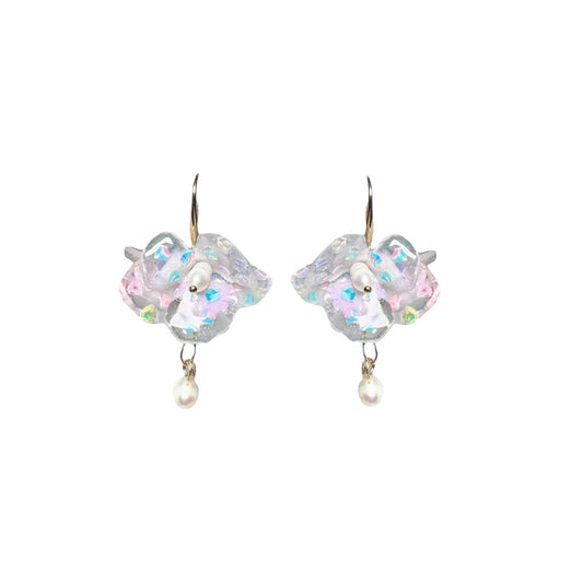 Fairy Prism Bloom Earrings - Glowspell White -