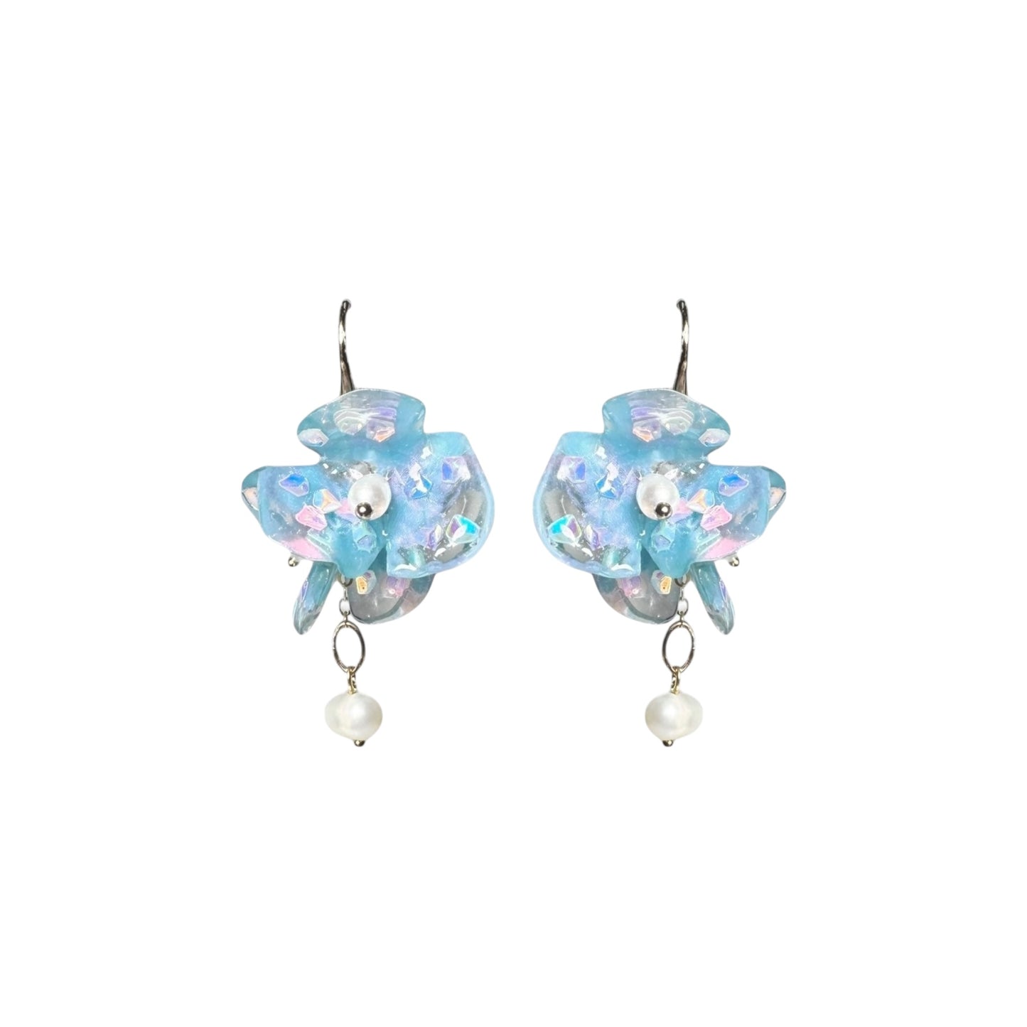 Fairy Prism Bloom Earrings - Cosmic Blue -