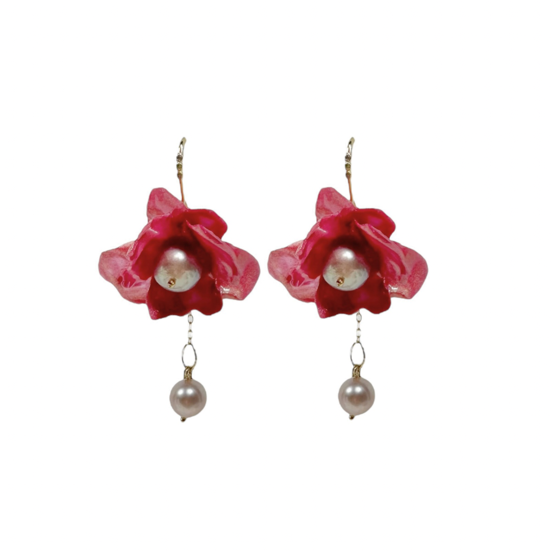 Anemone Splendens Earrings -Petal Pink-