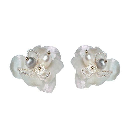 Enchanted Rose Earrings - Snow White -