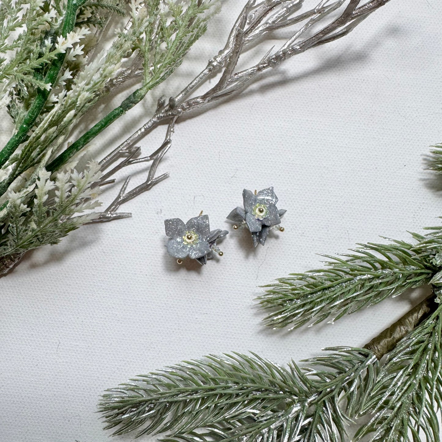 Lilac Fantasy Earrings - Silver Holiday -