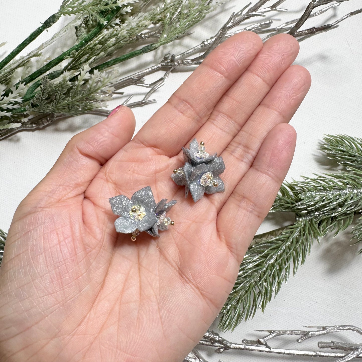 Lilac Fantasy Earrings - Silver Holiday -