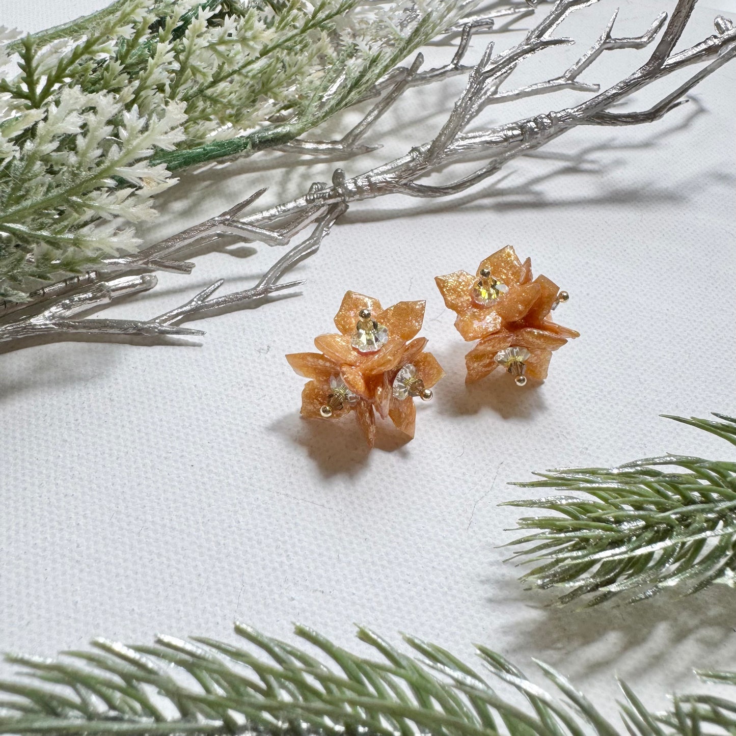 Lilac Fantasy Earrings - Gold Holiday -