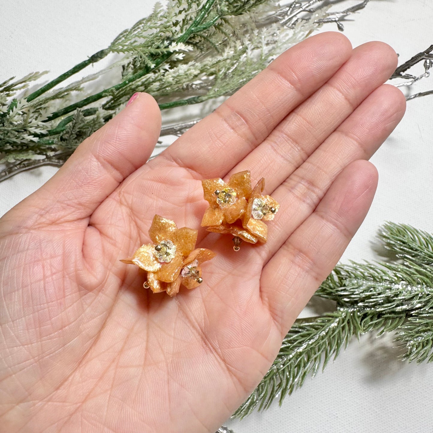 Lilac Fantasy Earrings - Gold Holiday -