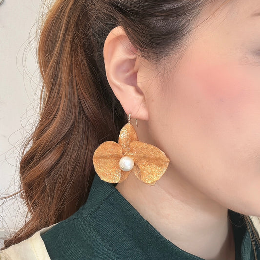 Eternal Orchid Earrings - Gold Holiday -