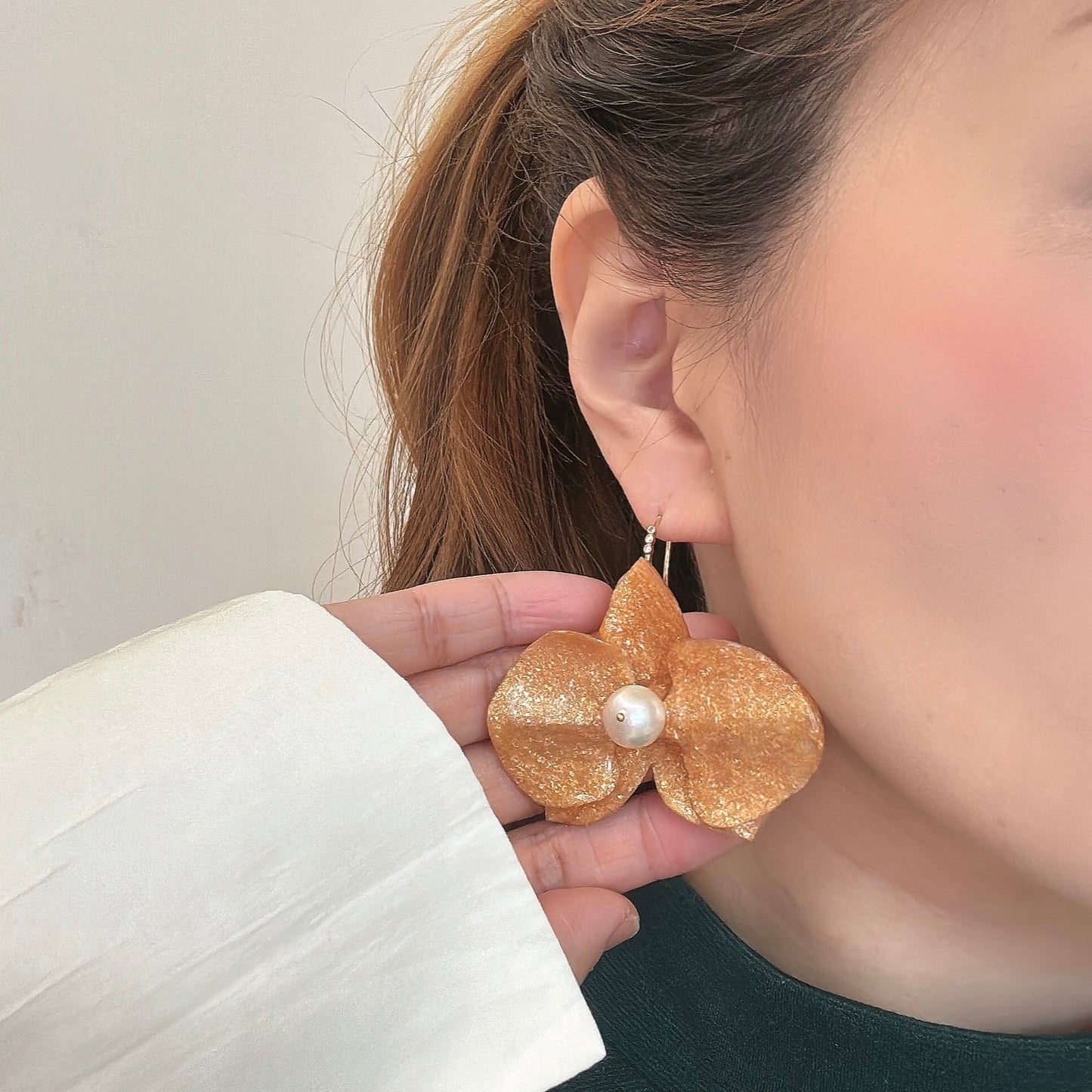 Eternal Orchid Earrings - Gold Holiday -