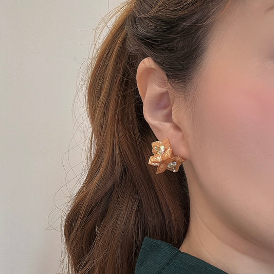 Lilac Fantasy Earrings - Gold Holiday -