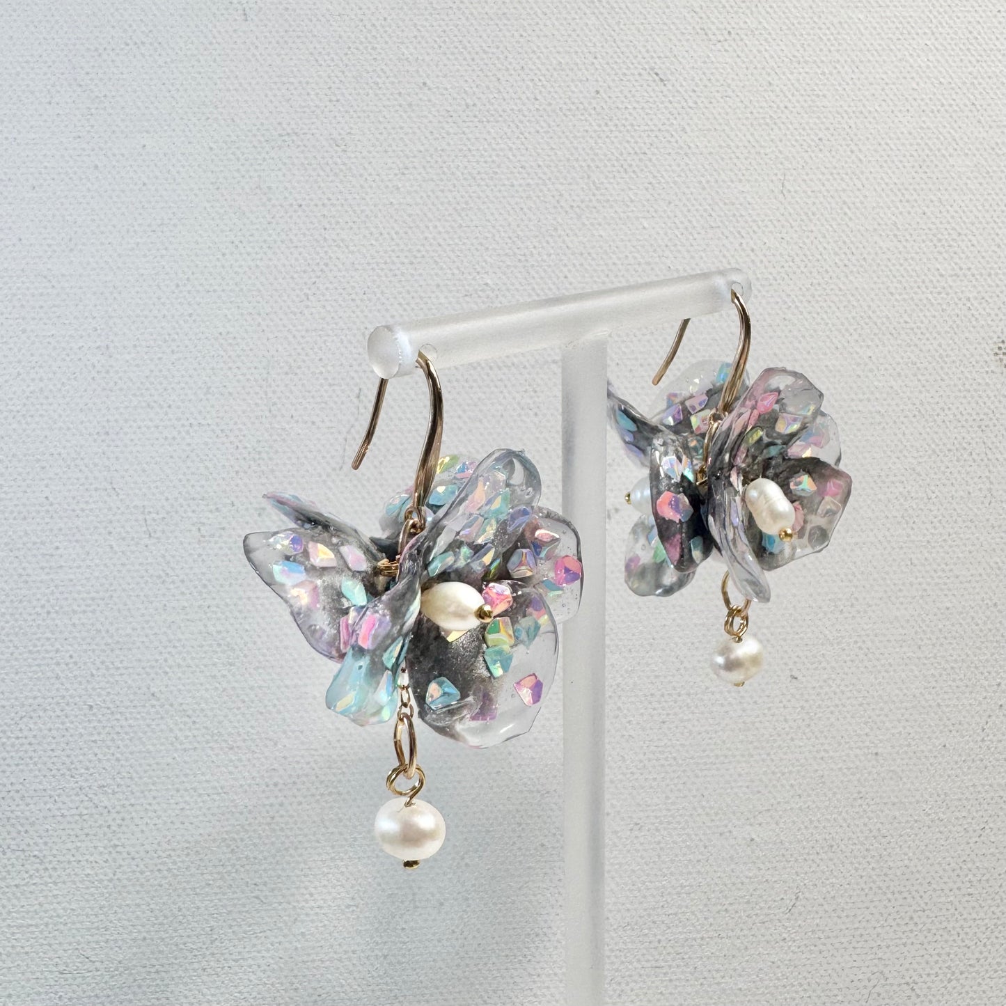 Fairy Prism Bloom Earrings - Stardust -