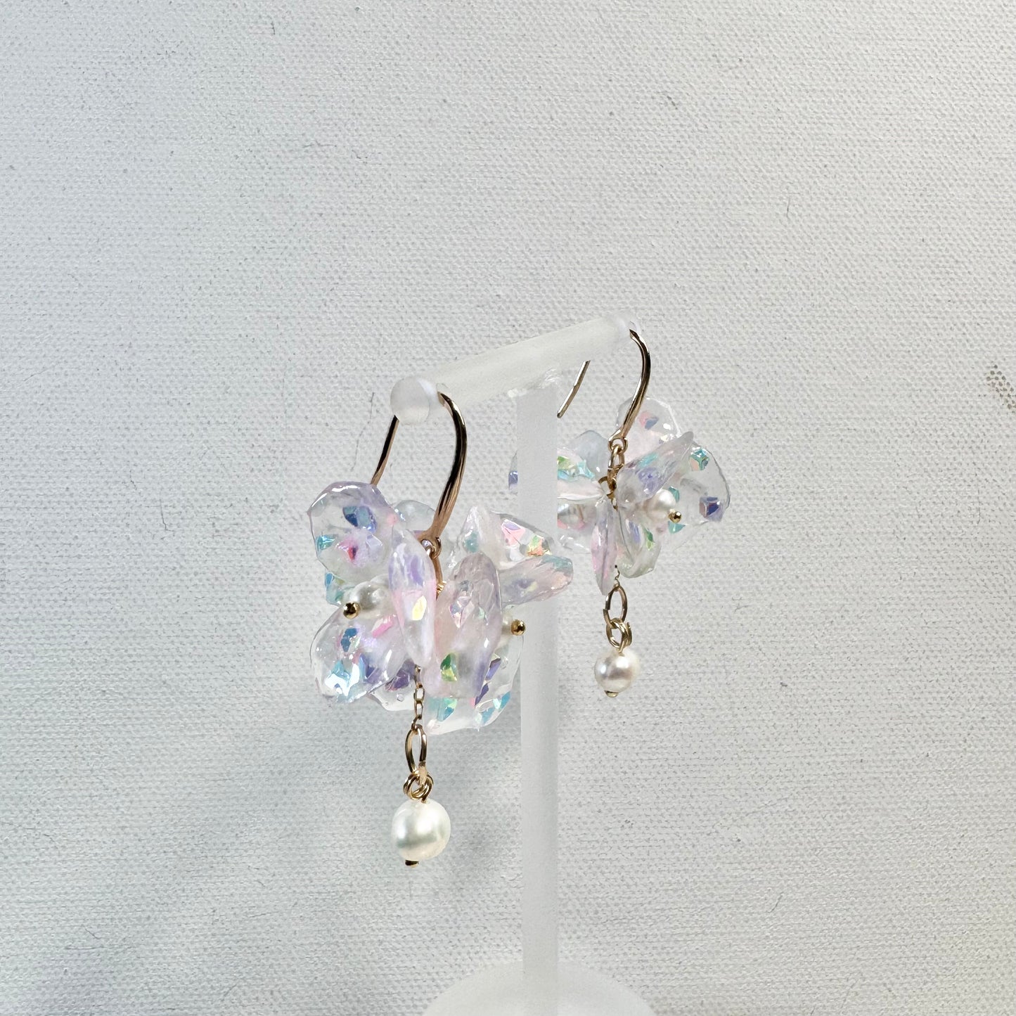 Fairy Prism Bloom Earrings - Glowspell White -