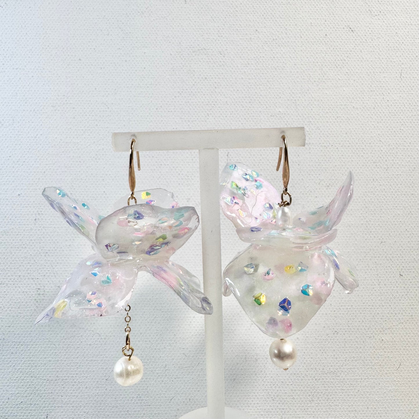 Fairy Prism Dance Earrings - Glowspell White -