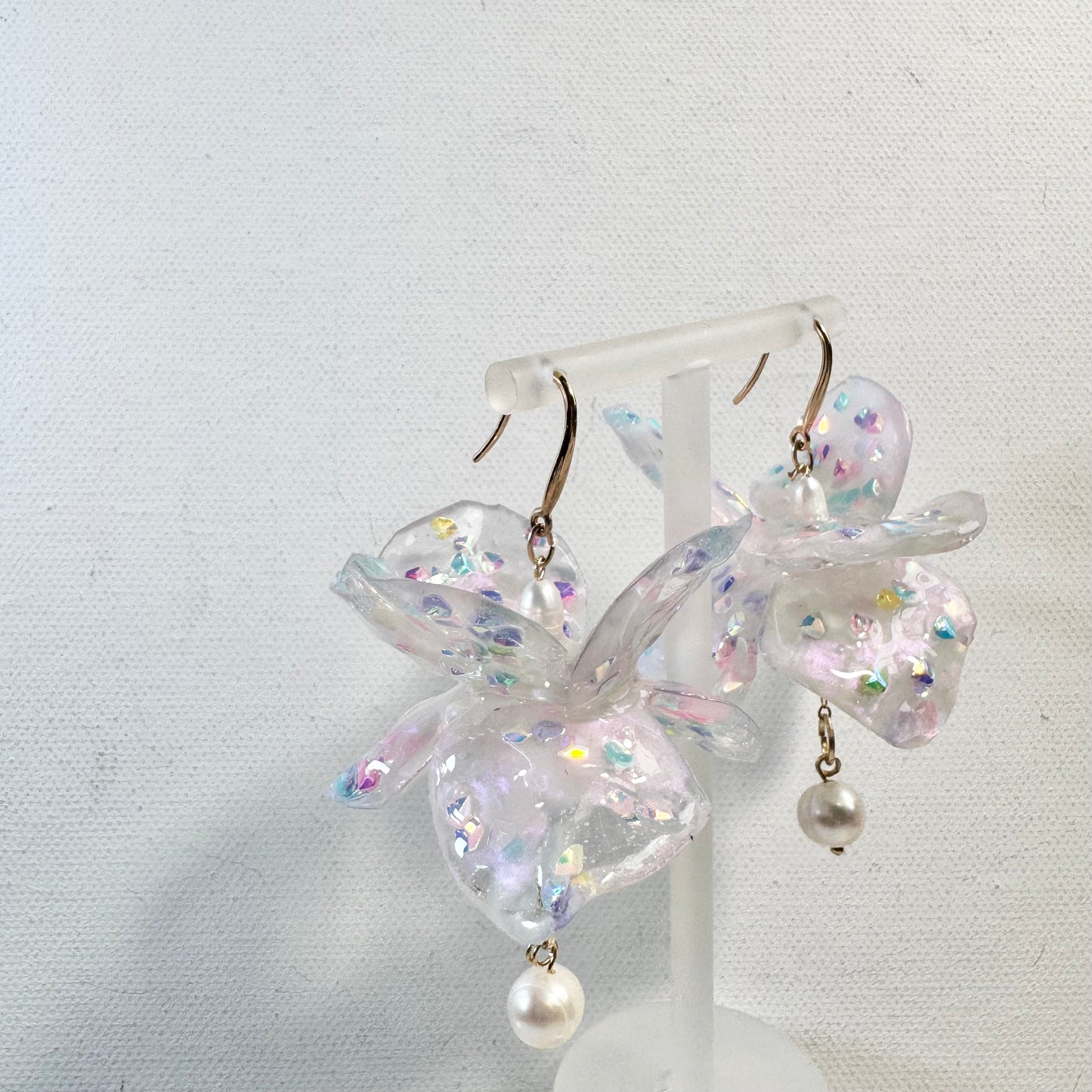 Fairy Prism Dance Earrings - Glowspell White -