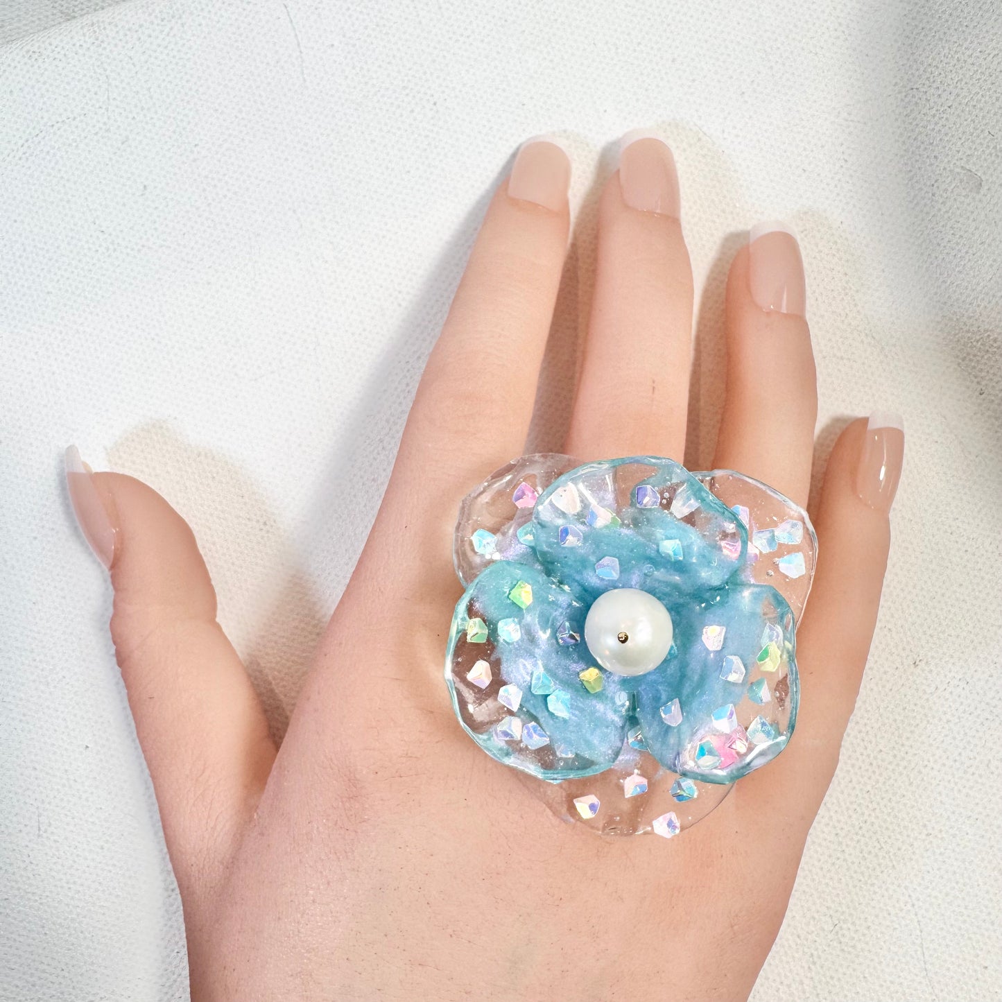 Fairy Prism Bloom Ring - Cosmic Blue -