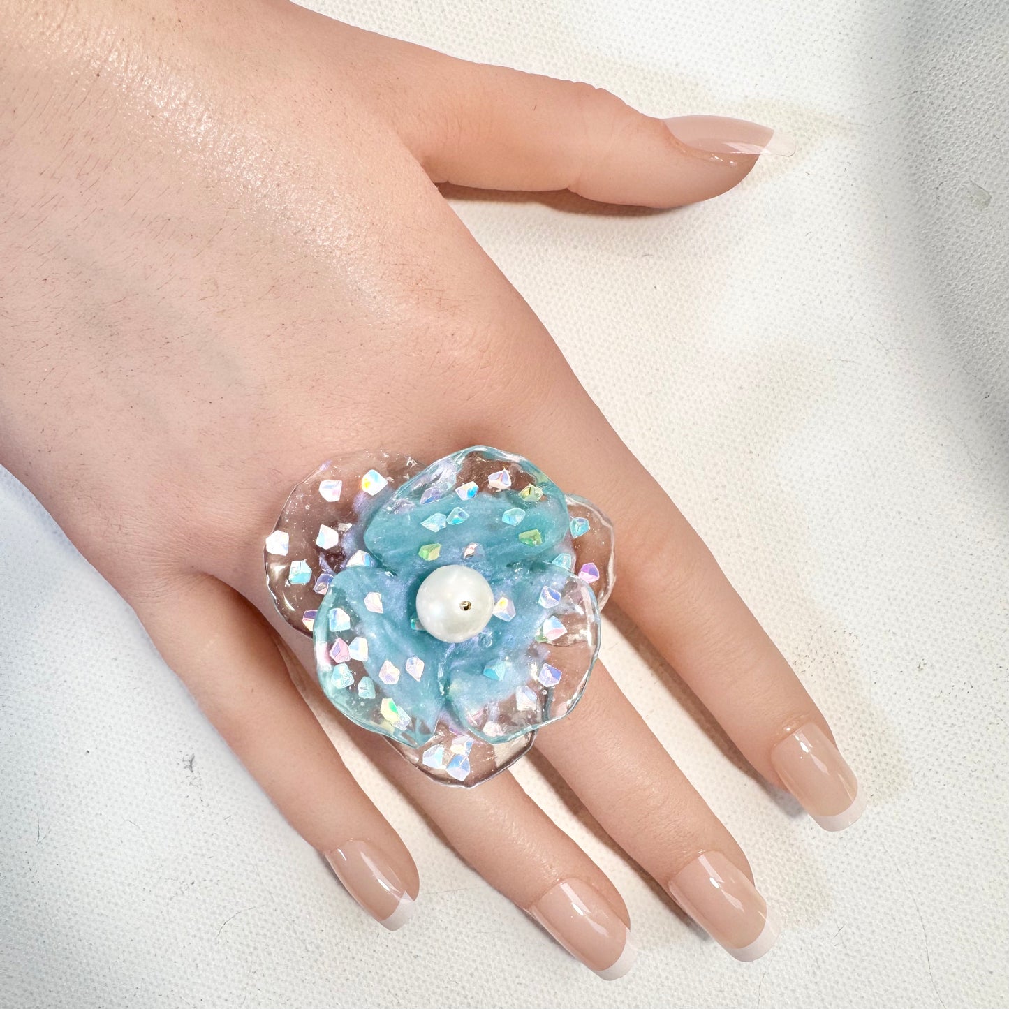 Fairy Prism Bloom Ring - Cosmic Blue -