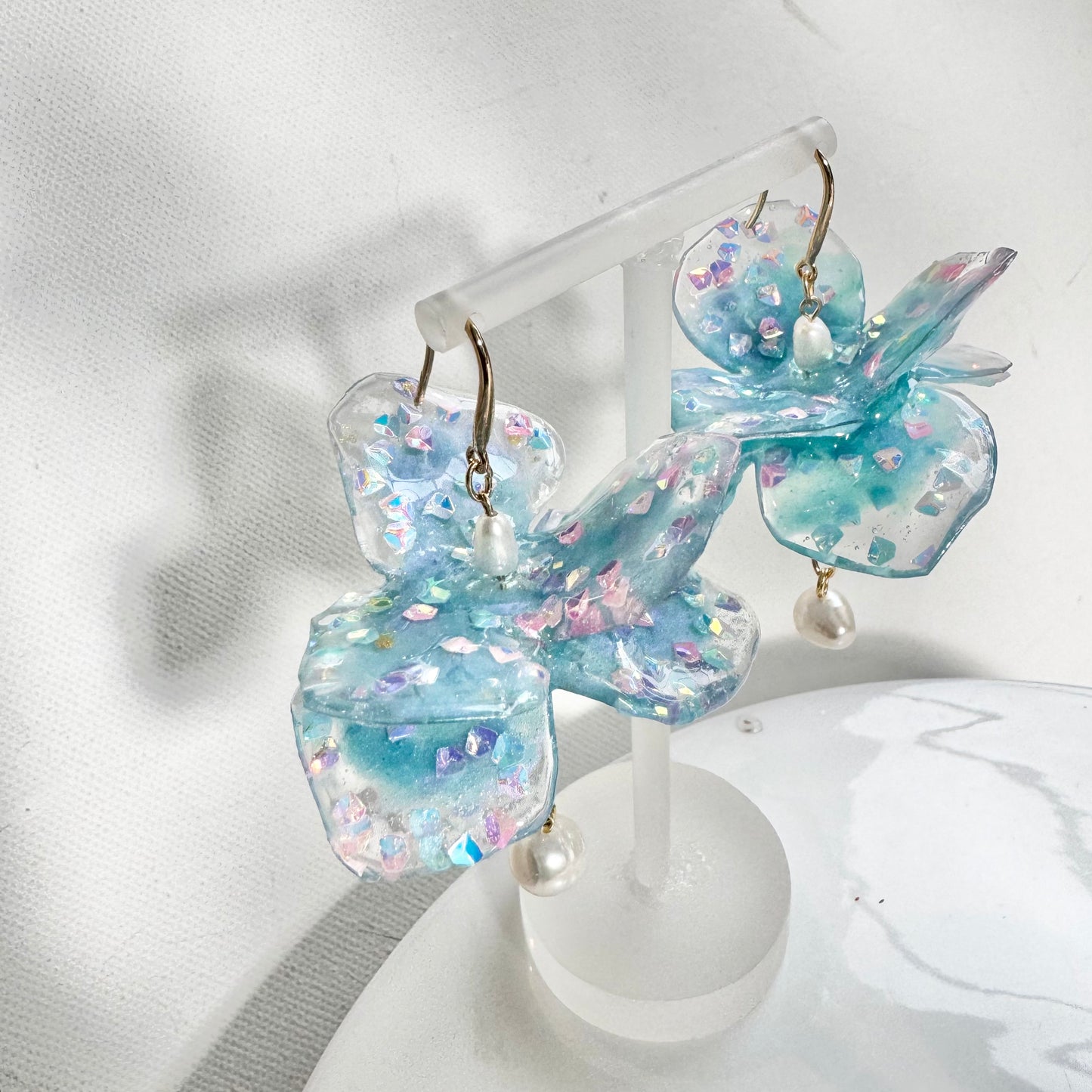 Fairy Prism Dance Earrings - Cosmic Blue -
