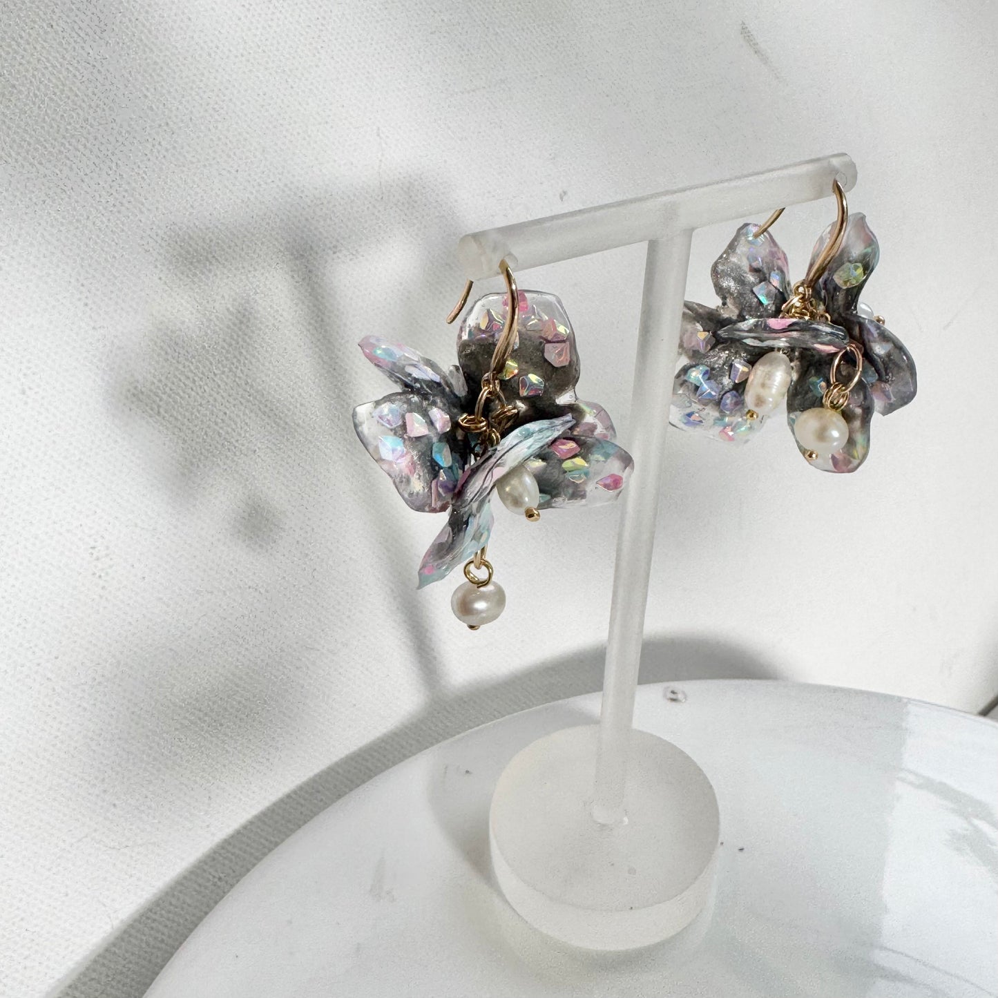 Fairy Prism Bloom Earrings - Stardust -