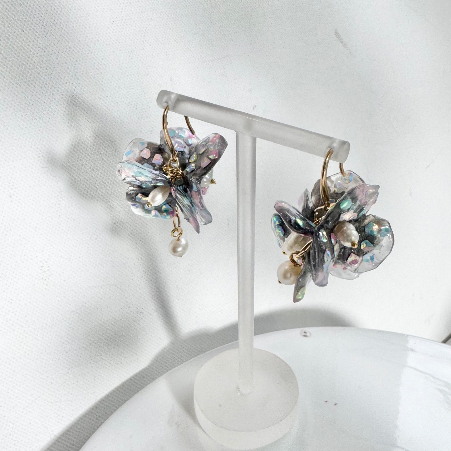 Fairy Prism Bloom Earrings - Stardust -