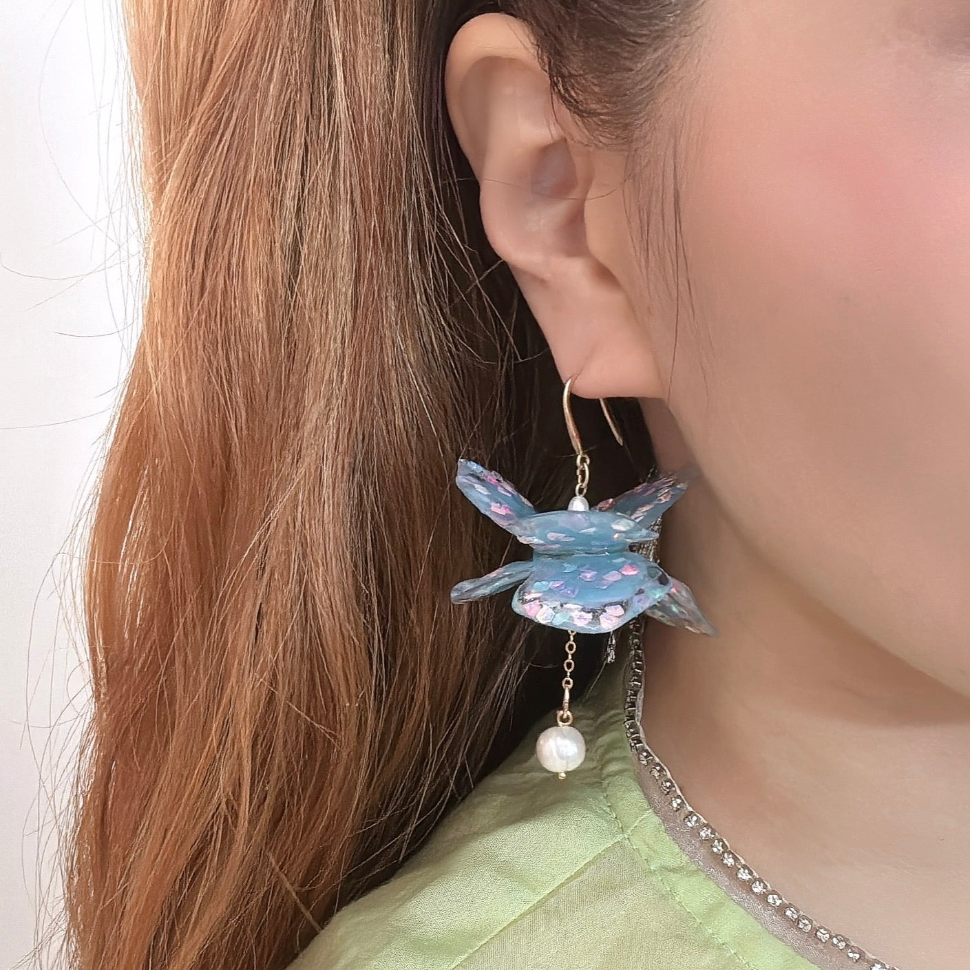 Fairy Prism Dance Earrings - Cosmic Blue -
