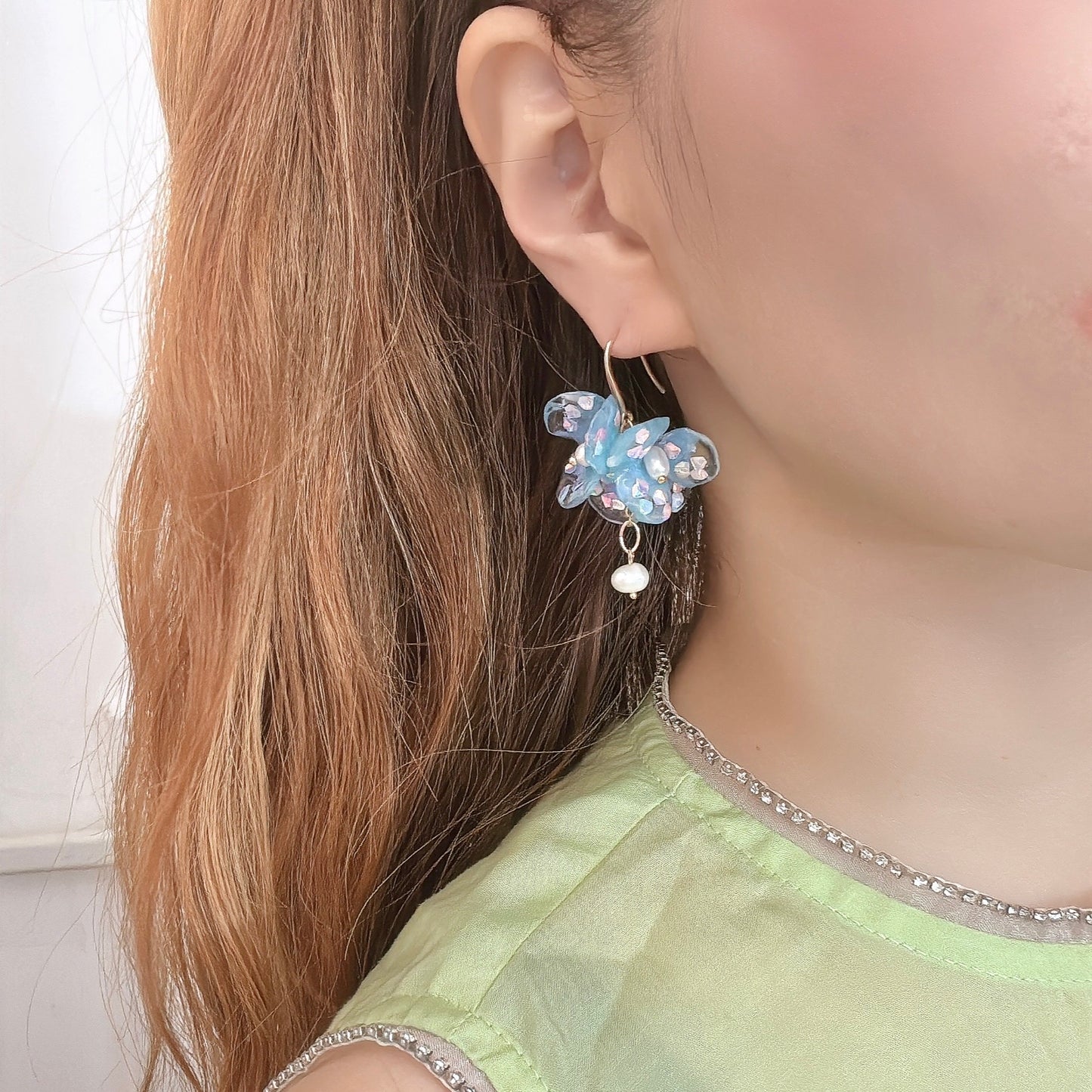 Fairy Prism Bloom Earrings - Cosmic Blue -