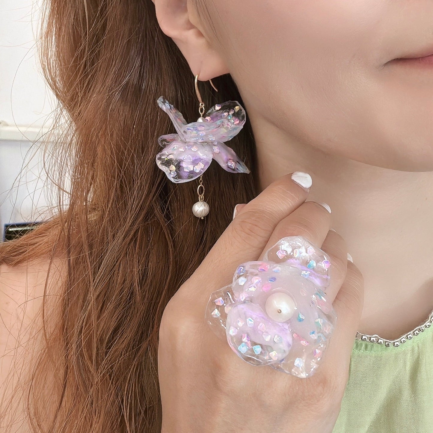 Fairy Prism Bloom Ring - Glowspell White -