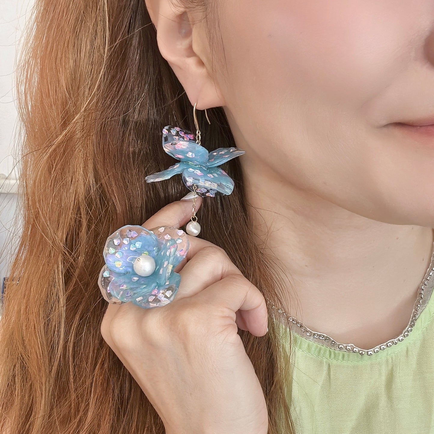 Fairy Prism Dance Earrings - Cosmic Blue -
