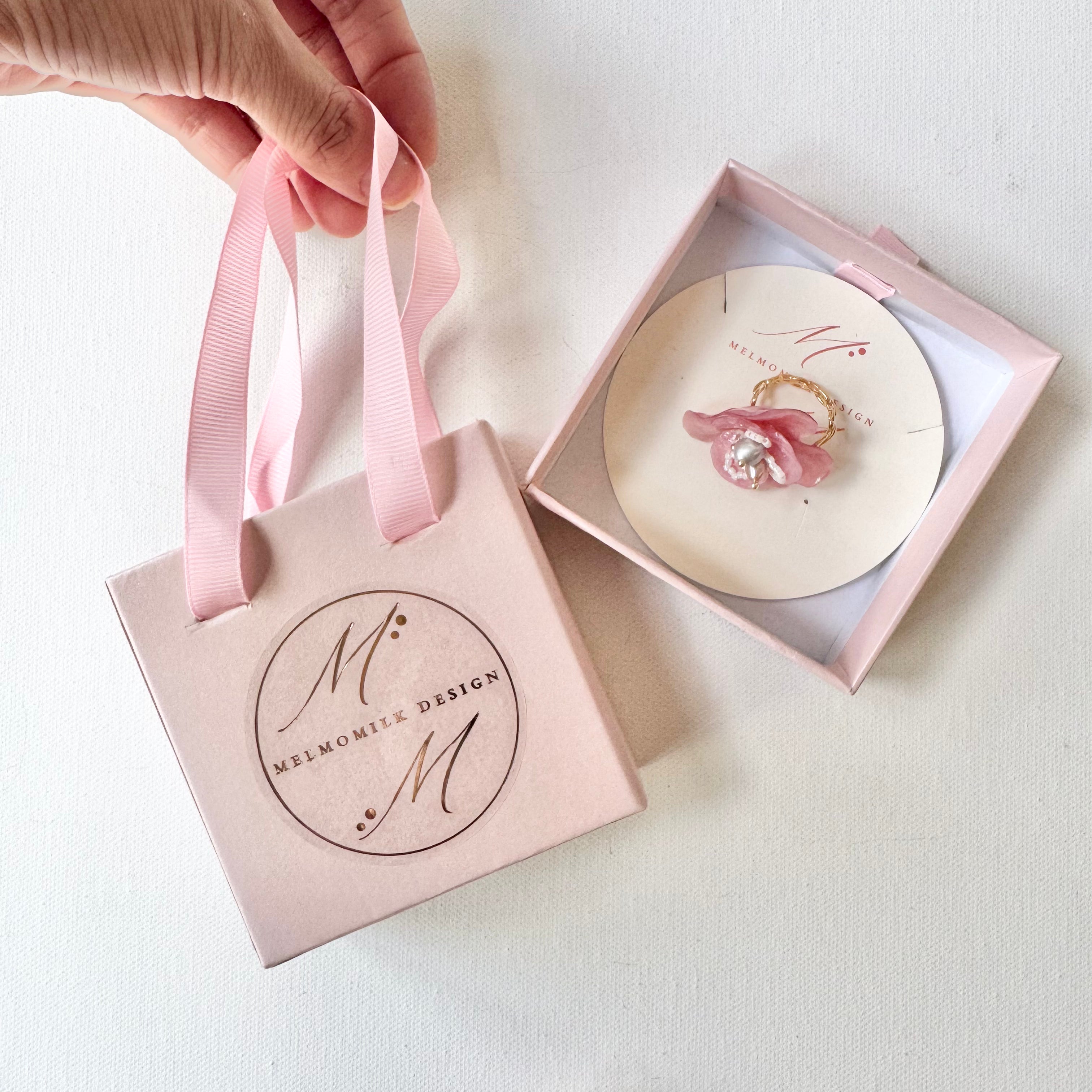 Enchanted Rose Ring - Powder Pink Velvet -