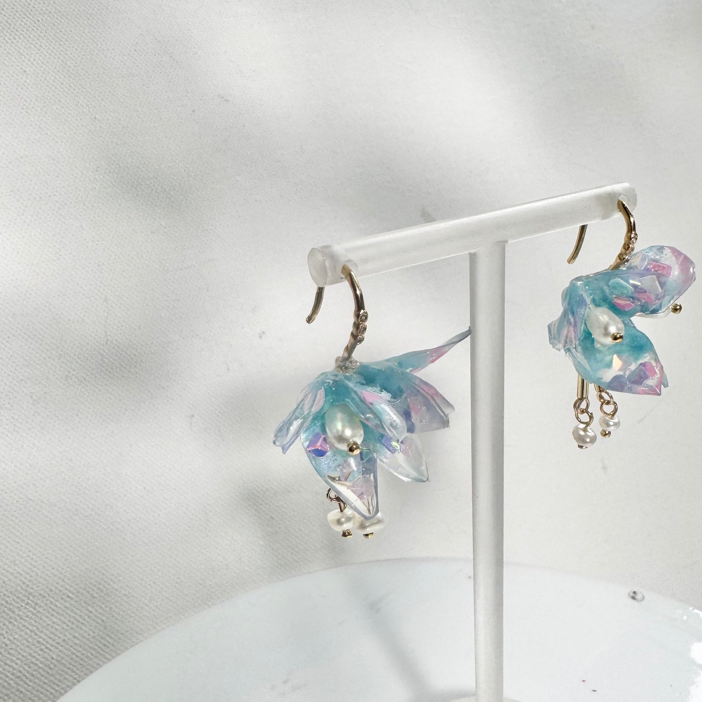 Fairy Prism Papillon Earrings - Cosmic Blue -