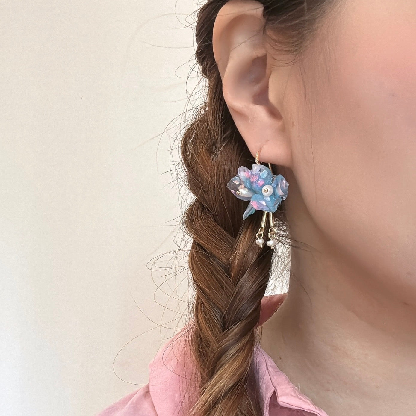 Fairy Prism Papillon Earrings - Cosmic Blue -