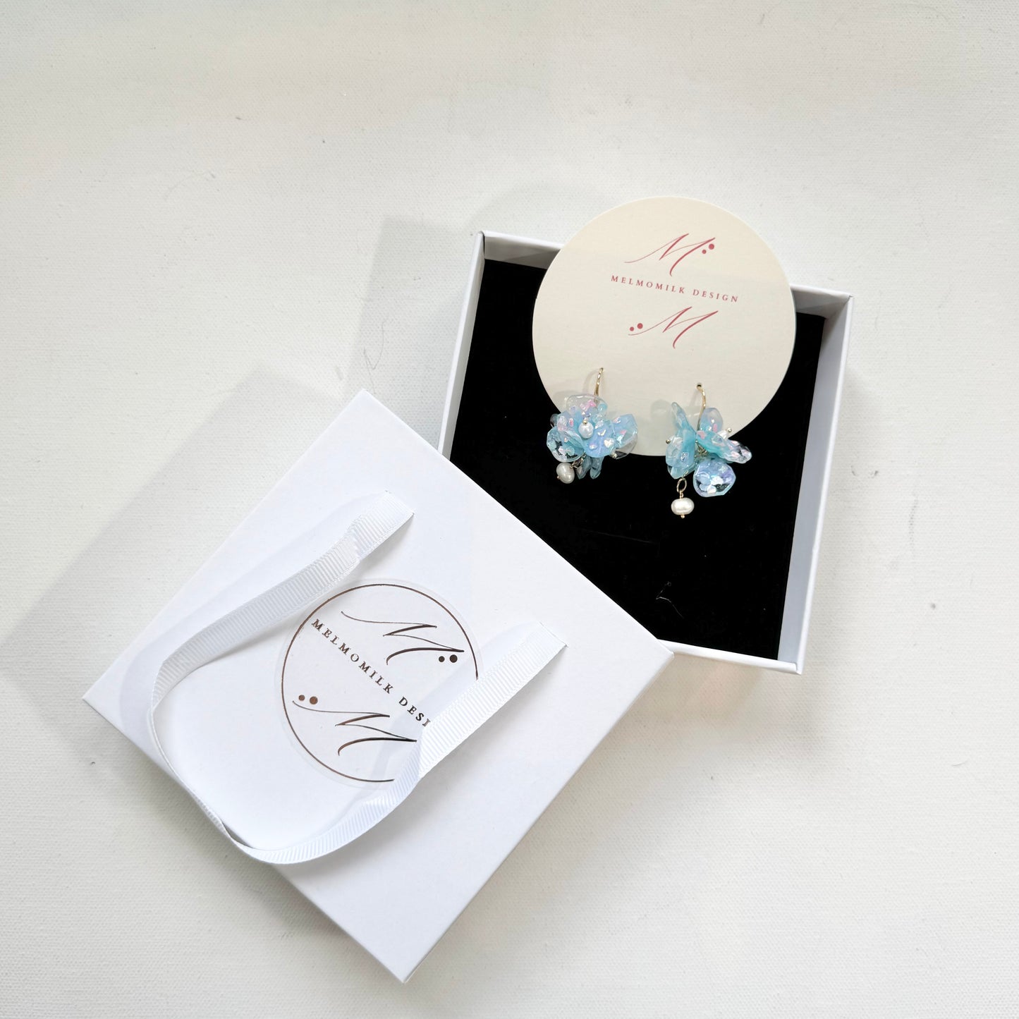 Fairy Prism Bloom Earrings - Cosmic Blue -