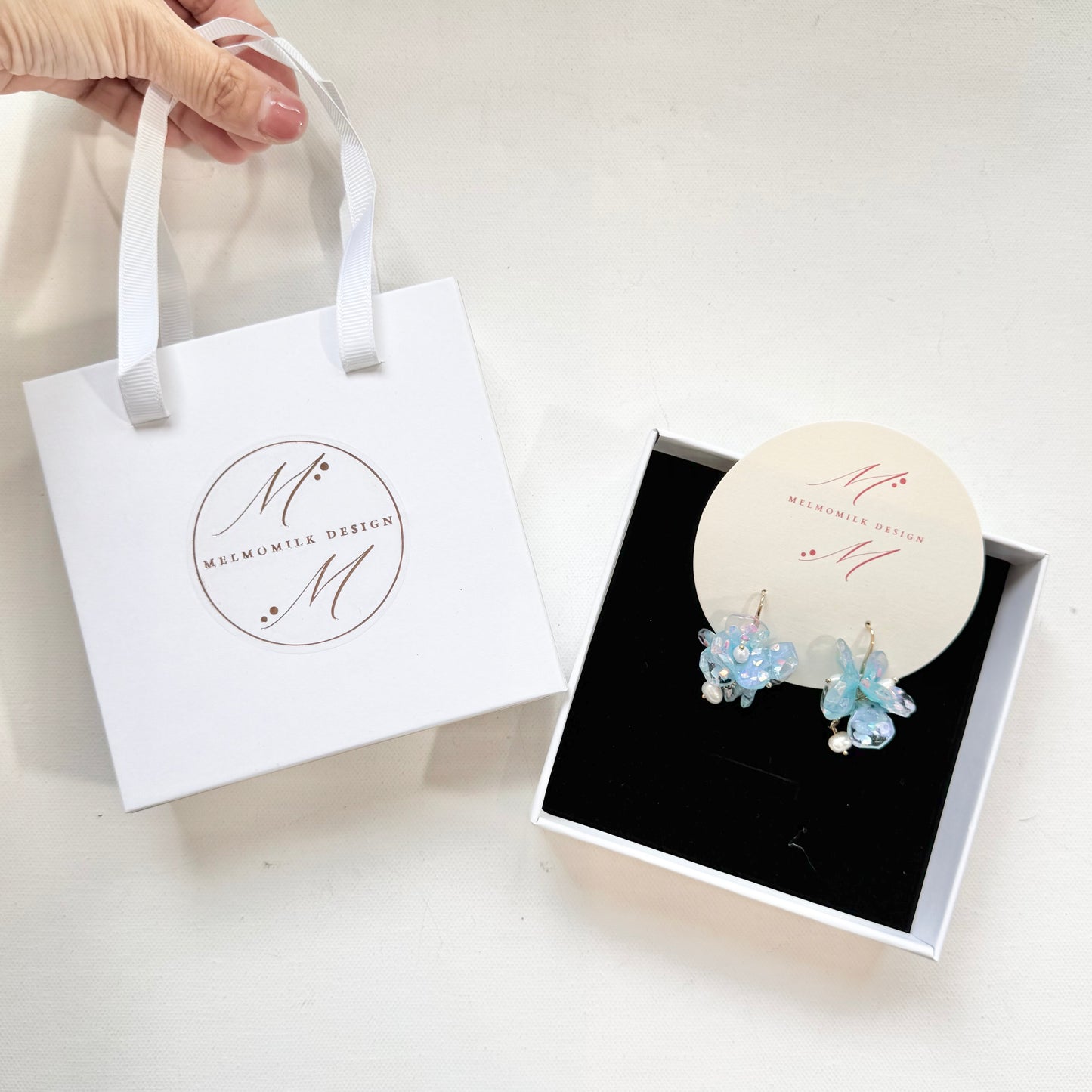 Fairy Prism Bloom Earrings - Cosmic Blue -